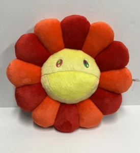 Takashi Murakami Replica Flower Cushion Red Orange Yellow Pillow Plush 14" - Picture 1 of 8