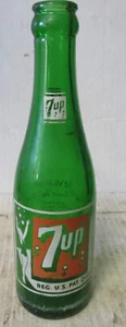 Vintage 7 Up  7oz  Bottle Swimsuit Bubble Girl Lacrosse WI - Picture 1 of 7