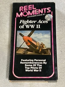 Reel Moments: Fighter Aces of WW II (VHS, 1988, ) Ex/Ex+ Color/B&W Simitar 7133 - Imagen 1 de 3