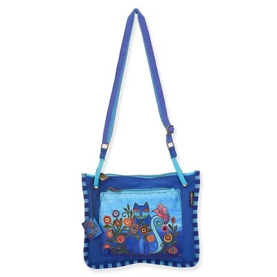 Laurel Burch - Medium Crossbody - Cerulean Cat - NWT - Image 1 of 2
