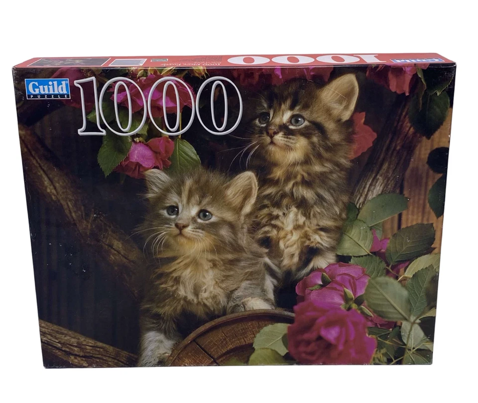 Kitten Cat 1000 Pc Jigsaw Puzzle NEW Kittens 20 1/8 X 27 1/2 in  Prty Mail Ship - Image 1 of 4
