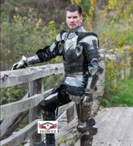Full Spring Steel Armor Set "Dark Wolf LARP SCA Cosplay Medieval Warrior Costume - Picture 1 of 5