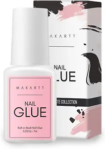 Makartt Nail Glue, Strong Nail Glue for Acrylic Nails, Brush on Nail Glue for - Picture 1 of 8