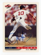 SIGNED BASEBALL CARD AUTO BOSTON RED SOX LUIS ALICEA #438 1996 SCORE 