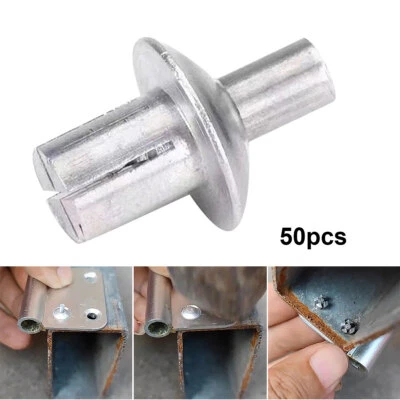 50x Aluminum Blend Nails with Knock-type Dome HeadBlind Rivets  Hammer Drive - image 1 of 4
