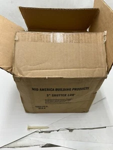 Box of 1000 Mid America 3" Shutter-Lok Fastener Bulk Shutterlock Spike Lock Peg - Picture 1 of 3