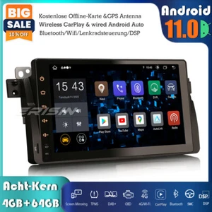9" 8-Kern Android 11 GPS Autoradio DAB+BT CarPlay für BMW 3er E46 Rover 75 MG ZT - Bild 1 von 12
