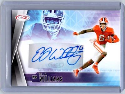 2022 SAGE Low Series Sneak Peek Auto Black EJ Williams #SPA-EJW Auto Clemson SSP - Image 1 of 2
