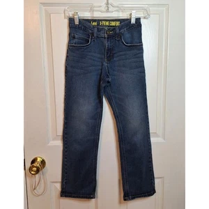 Lee X-Treme Comfort Dark Acid Wash Blue Denim Straight Leg Jeans Size 10 Slim - Picture 1 of 13