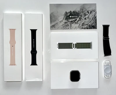 Apple Watch Ultra 49mm Titangehäuse mit Grün Alpine Loop Armband, Small (GPS... - Bild 1 von 4