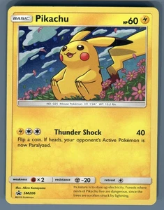 Tarjeta Foil Pikachu SM206 Holo Rare Black Star Promo 2019 Unified Minds - Imagen 1 de 2