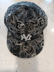 New Era New York Yankees Mütze Cap Fitted 8 63,5 cm schwarz weiß Wolle MLB Baseball - Bild 1 von 7