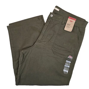 Levi's Women's Utility Pants Size 34X27 (actual 39X26.5) Olive Green Ankle NWT - Picture 1 of 12