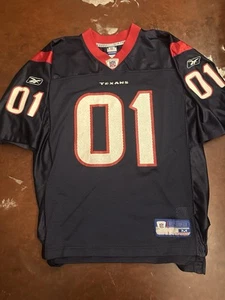 Houston Texans 2002 Inaugural Season Reebok NFL Football Jersey Mens Medium Rare - Picture 1 of 4
