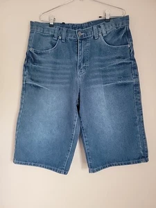 Men's Skater Baggie Jean Shorts Size 34 waist Y2k Cyber Mall Grunge Punk - Picture 1 of 6