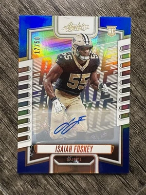 2023 Absolute Rookies Blue Spectrum Signatures /50 Isaiah Foskey Rookie Auto RC - Image 1 of 2