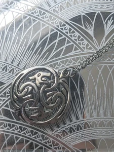 Celtic Dragon Silver Coloured Necklace - Picture 1 of 4