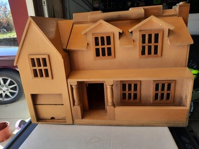 Vintage Melissa & Doug Fold & Go Wooden Dollhouse with Furniture – 9 pcs - Image 1 of 4