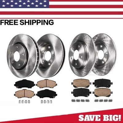 11.89" Front 12" Rear Disc Rotors Brake Pads for Town & Country Grand Caravan* - Image 1 of 4