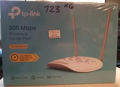 TP-Link WiFi Access Point TL-WA801N, 2.4Ghz 300Mbps, 2 Fixed Antennas - Image 1 of 4