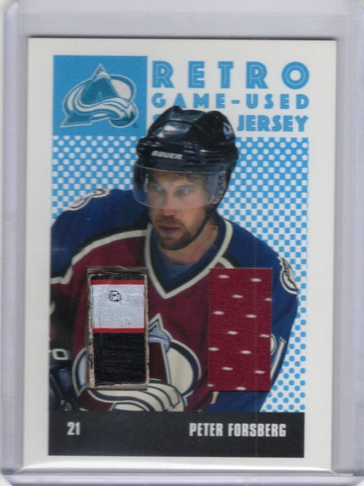 02-03 PARKHURST RETRO GAME USED STICK & JERSEY PETER FORSBERG - Image 1 of 1