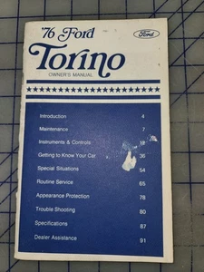 1976 Ford Torino Owners Manual Original - Picture 1 of 1