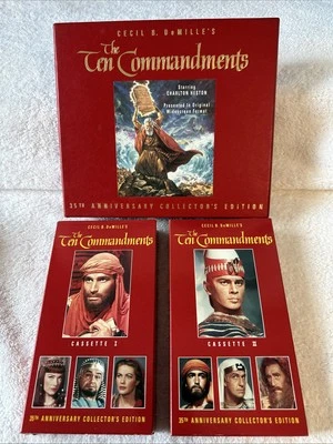 The Ten Commandments VHS 1956 35th Anniversary Collectors Edition 1991 t34 Foto 1 de 4