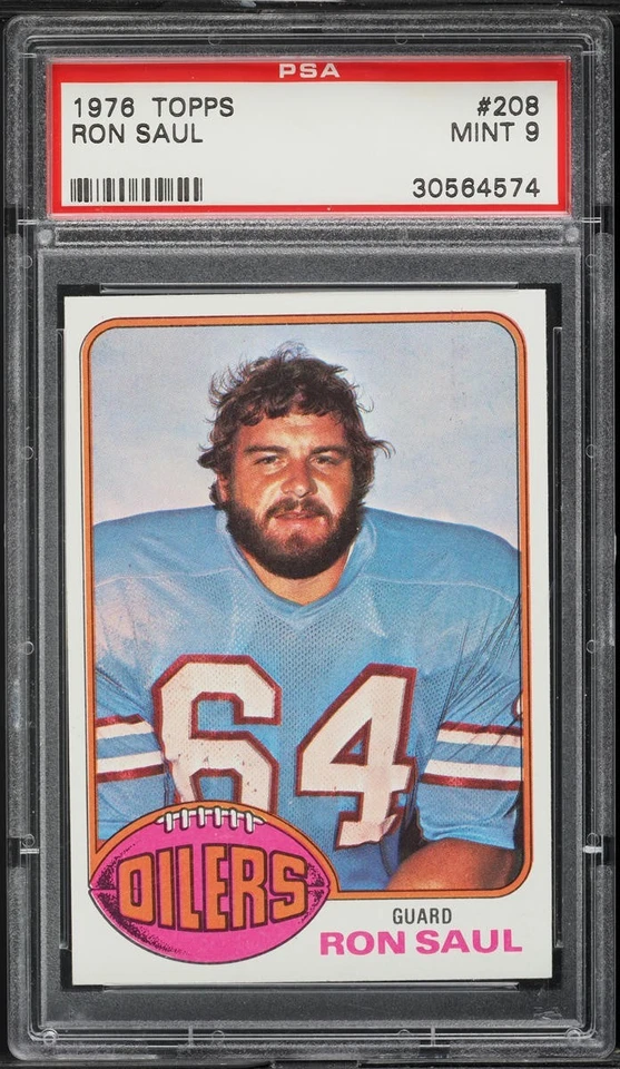 1976 Topps Football #208 Ron Saul PSA 9 MINT - Image 1 of 2