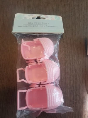 Baby Shower Gender Reveal for Girl  4 Pack  Pink Plastic  - Image 1 of 4