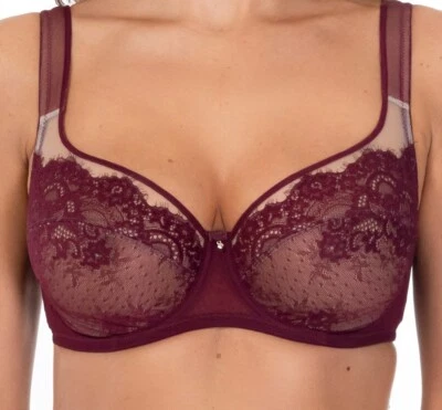 Bügel BH 90B  rot beige Softcup Komfortträger Spitze Rosme Dessous Unterwäsche - Bild 1 von 4