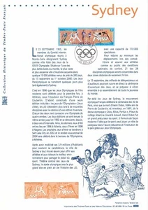 Document Philatélique 1er Jour : 29 2000  Jeux Olympiques de Sydney - Picture 1 of 1