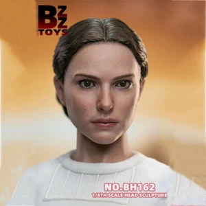 Cabeza esculpida de Natalie Portman de hembra 1/6 tallada para figura de acción de 12" juguete corporal - Imagen 1 de 12