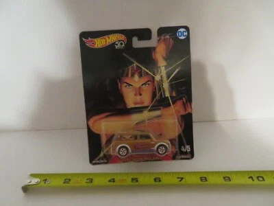 Hot Wheels Real Riders DC Wonder Woman 1967 Austin Mini Van 2017 MOC - Image 1 of 3