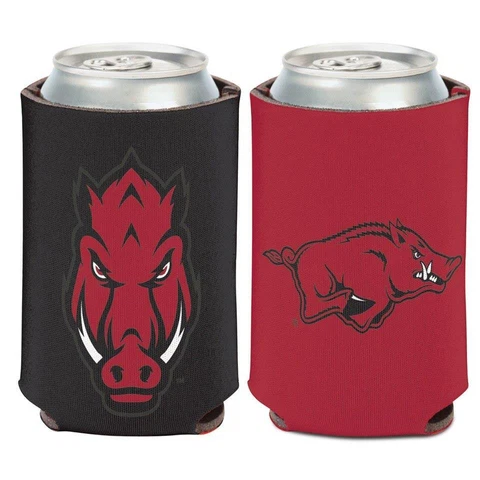 Arkansas Razorbacks 12oz Two Sided Can Cooler [NEW] Coozie Koozie Beer Drink Cover