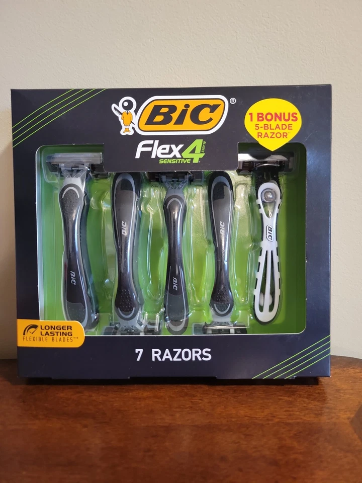 Juego de regalo de afeitadora desechable Bic 7 para hombre incluye 6 Flex 4 Sensitive + 1 Flex 5 Foto 1 de 1