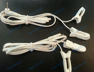 4 EAR CLIP/CLAMP ELECTRODE with 2.5mm Plug Lead Cable for Digital Massager, TENS - Picture 1 of 5