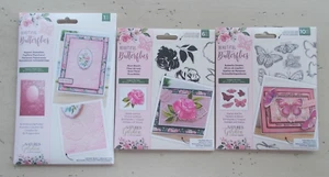 Lot 3 Majestic Butterflies Rose Bloom Butterfly Dreams Stamps Dies Embossing - Picture 1 of 3