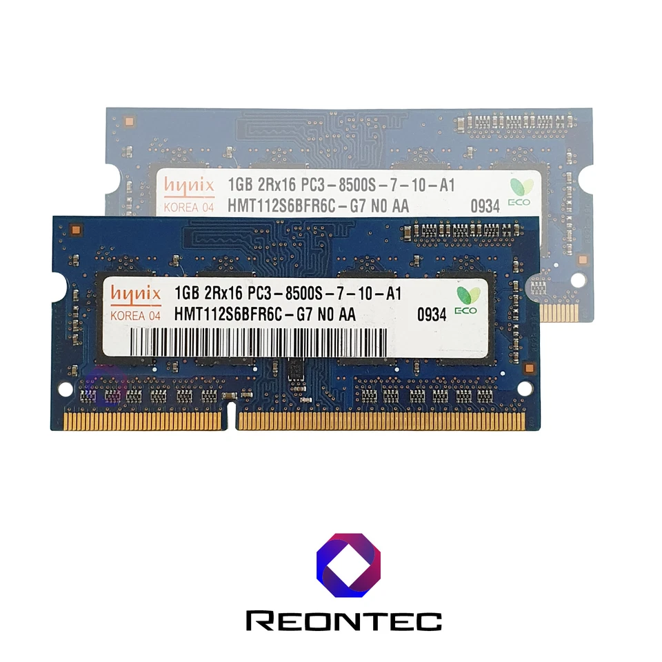 1GB Laptop Ram Hynix PC3 - 8500S DDR3 HMT112S6BFR6C-G7 2Rx16 - Immagine 1 di 1