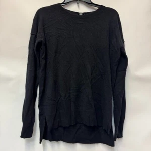 Suéter Aqua Cashmere Mujer M Negro Cuello Redondo Manga Larga Nuevo con Etiquetas O54 - Imagen 1 de 4