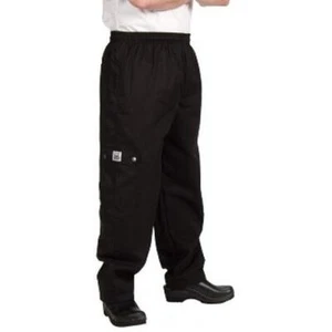 Chef Revival P024BK-2X Millennia Unisex Black Poly/Cotton Cook Cargo Pants - XXL - Picture 1 of 4