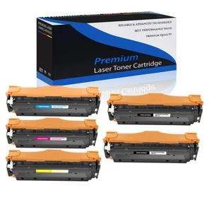 5PK BK C Y M CC530A - CC533A Toner Set for HP 504A Color LaserJet CP2025dn - Picture 1 of 24