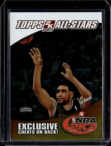 2005-06 Topps #6 Tim Duncan 2K Sports All Stars NBA 2K7 Spurs (HOF) NR-MINT - Picture 1 of 2