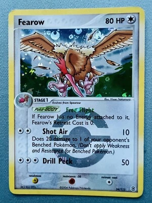 Pokémon Fearow #24/112 Reverse Holo Rare - EX Fire Red & Leaf Green Light Played - Image 1 of 4
