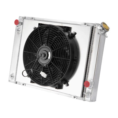 For 1984-1988 86 Pontiac Fiero 2.5L 2.8L AT Aluminum 3-Row Radiator Shroud Fan — 第 1/4 张图片
