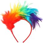 Bandeau plumes arc-en-ciel robe de fantaisie multicolore LGBTQIA + fierté carnaval poule do