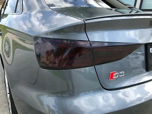 FOR 14-20 AUDI A3 S3 RS3 SEDAN TAIL LIGHT PRECUT SMOKE TINT OVERLAYS - Picture 1 of 3