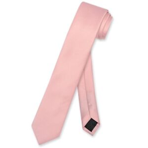 Vesuvio Napoli Narrow NeckTie Solid Color 2.5" Skinny Thin Men's Neck Tie