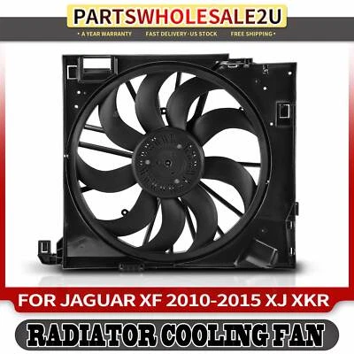 Conjunto de ventilador de radiador com motor sem escovas para Jaguar XF XFR 10-15 XFR-S 13-15 - Imagem 1 de 4
