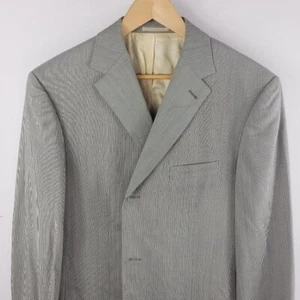 Jhane Barnes Suit Jacket Mens 42 Jacket Sport Coat Striped Blazer Wool - Picture 1 of 7