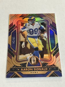 2023 GOLD STANDARD AARON DONALD 19/24 PURPLE FOTL SSP RAMS (EC)